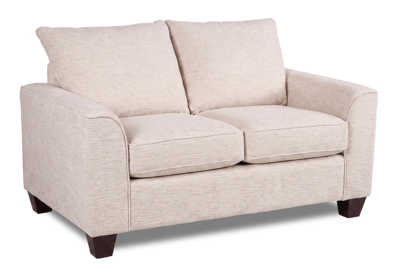 Made in Canada Customizable Sofa Lab Arc  63\" Fabric Loveseat – Chenille White