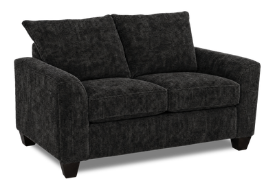 Made in Canada Customizable Sofa Lab Arc  63" Fabric Loveseat – Plush Charcoal | Causeuse personnalisable Roll de Sofa Lab de 63 po fabriqué au Canada en tissu - Plush Charcoal