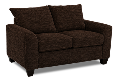 Made in Canada Customizable Sofa Lab Arc  63" Fabric Loveseat – Plush Chocolate | Causeuse personnalisable Roll de Sofa Lab de 63 po fabriqué au Canada en tissu - Plush Chocolate