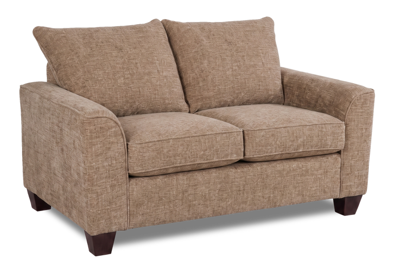 Made in Canada Customizable Sofa Lab Arc  63\" Fabric Loveseat – Chenille Praline
