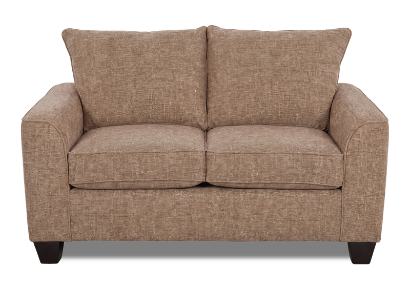 Made in Canada Customizable Sofa Lab Arc  63\" Fabric Loveseat – Chenille Praline