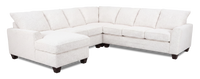 Made in Canada Customizable Sofa Lab Arc 4-Piece Left-Facing Sectional with Chaise - Teddy Snow