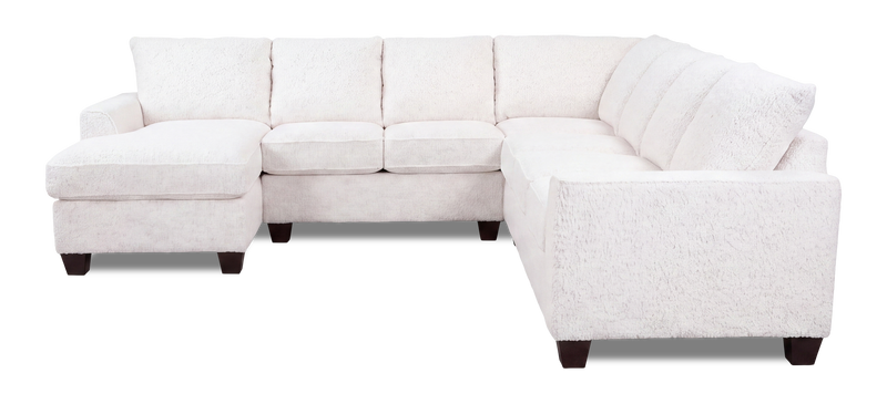Made in Canada Customizable Sofa Lab Arc 4-Piece Left-Facing Sectional with Chaise - Teddy Snow