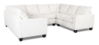 Made in Canada Customizable Sofa Lab Arc U-Shaped Sectional - Teddy Snow 