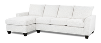 Made in Canada Customizable Sofa Lab Arc Left-Facing Fabric Sofa Chaise - Teddy Snow 