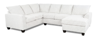 Made in Canada Customizable Sofa Lab Arc 3 Piece Right-Facing Fabric Sectional with Chaise – Teddy Snow