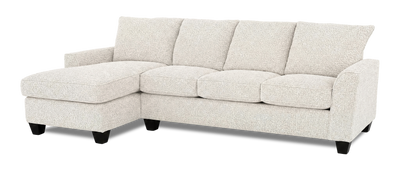 Made in Canada Customizable Sofa Lab Arc Left-Facing Fabric Sofa Chaise - Teddy Riverrock | Sofa avec fauteuil long de gauche personnalisable Arc de Sofa Lab fabriqué au Canada en tissu - Teddy Riverrock