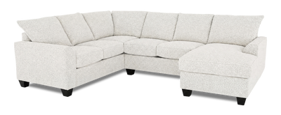 Made in Canada Customizable Sofa Lab Arc 3 Piece Right-Facing Fabric Sectional with Chaise – Teddy Riverrock | Sofa sectionnel de droite 3 pièces avec fauteuil long personnalisable Arc de Sofa Lab fabriqué au Canada en tissu - Teddy Riverrock