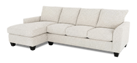 Made in Canada Customizable Sofa Lab Arc Fabric Left-Facing Sofabed Sectional - Teddy Riverrock