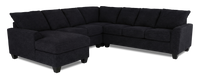 Made in Canada Customizable Sofa Lab Arc 4-Piece Left-Facing Sectional with Chaise - Teddy Raven