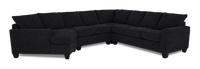 Made in Canada Customizable Sofa Lab Arc 4-Piece Left-Facing Sectional with Cuddler - Teddy Raven 