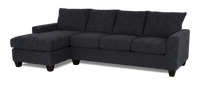 Made in Canada Customizable Sofa Lab Arc Left-Facing Fabric Sofa Chaise - Teddy Raven
