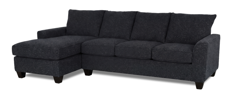 Made in Canada Customizable Sofa Lab Arc Left-Facing Fabric Sofa Chaise - Teddy Raven