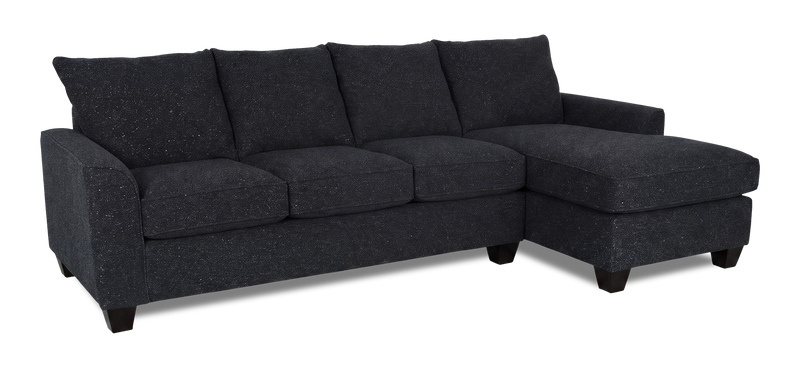 Made in Canada Customizable Sofa Lab Arc Fabric Right-Facing Sofabed Sectional - Teddy Raven