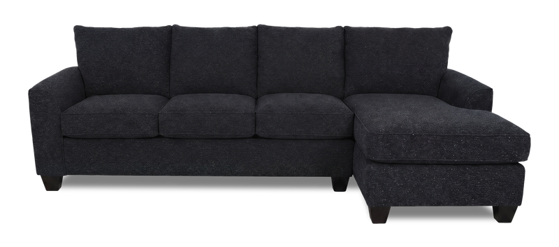 Made in Canada Customizable Sofa Lab Arc Fabric Right-Facing Sofabed Sectional - Teddy Raven