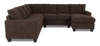 Made in Canada Customizable Sofa Lab Arc 4-Piece Right-Facing Sectional with Chaise - Teddy Walnut | Sofa sectionnel de droite 4 pièces avec fauteuil long personnalisable Arc de Sofa Lab fabriqué au Canada en tissu - Teddy Walnut