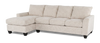 Made in Canada Customizable Sofa Lab Arc Left-Facing Fabric Sofa Chaise - Chenille White