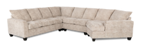 Made in Canada Customizable Sofa Lab Arc 4-Piece Right-Facing Sectional with Cuddler - Plush Parchment  