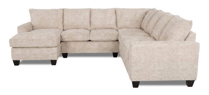 Made in Canada Customizable Sofa Lab Arc 4-Piece Left-Facing Sectional with Chaise - Plush Parchment