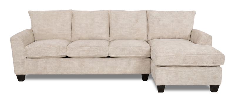 Made in Canada Customizable Sofa Lab Arc Right-Facing Fabric Sofa Chaise  – Plush Parchment