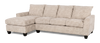Made in Canada Customizable Sofa Lab Arc Left-Facing Fabric Sofa Chaise - Plush Parchment