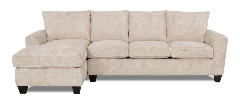 Made in Canada Customizable Sofa Lab Arc Left-Facing Fabric Sofa Chaise - Plush Parchment