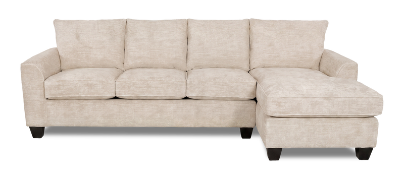 Made in Canada Customizable Sofa Lab Arc Fabric Right-Facing Sofabed Sectional - Plush Parchment
