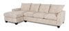 Made in Canada Customizable Sofa Lab Arc Fabric Left-Facing Sofabed Sectional - Plush Parchment