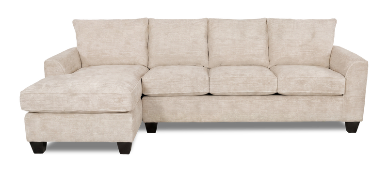 Made in Canada Customizable Sofa Lab Arc Fabric Left-Facing Sofabed Sectional - Plush Parchment
