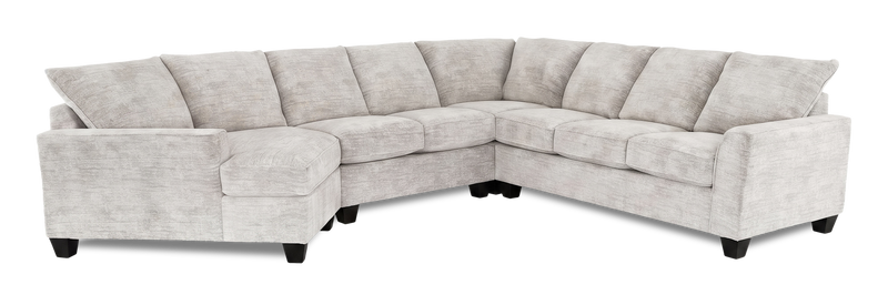 Made in Canada Customizable Sofa Lab Arc 4-Piece Left-Facing Sectional with Cuddler - Plush Oyster