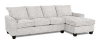 Made in Canada Customizable Sofa Lab Arc Right-Facing Fabric Sofa Chaise – Plush Oyster