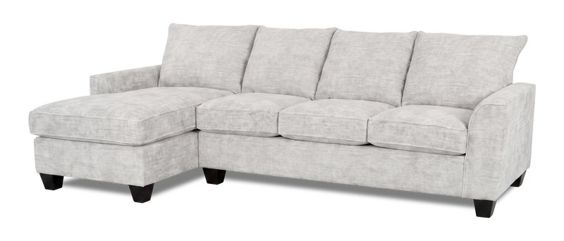 Made in Canada Customizable Sofa Lab Arc Left-Facing Fabric Sofa Chaise - Plush Oyster