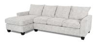 Made in Canada Customizable Sofa Lab Arc Fabric Left-Facing Sofabed Sectional - Plush Oyster