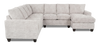 Made in Canada Customizable Sofa Lab Arc 4-Piece Right-Facing Sectional with Chaise - Plush Oyster | Sofa sectionnel de droite 4 pièces avec fauteuil long personnalisable Arc de Sofa Lab fabriqué au Canada en tissu - Plush Oyster
