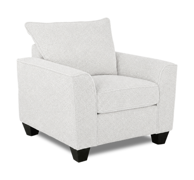Made in Canada Customizable Sofa Lab Arc 40" Fabric Chair – Teddy Snow | Fauteuil personnalisable Roll de Sofa Lab de 40 po fabriqué au Canada en tissu - Teddy Snow