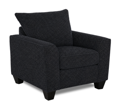 Made in Canada Customizable Sofa Lab Arc 40" Fabric Chair – Teddy Raven | Fauteuil personnalisable Roll de Sofa Lab de 40 po fabriqué au Canada en tissu - Teddy Raven