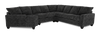 Made in Canada Customizable Sofa Lab Arc 4-Piece Left-Facing Sectional with Cuddler - Plush Charcoal 