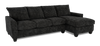 Made in Canada Customizable Sofa Lab Arc Fabric Right-Facing Sofabed Sectional - Plush Charcoal 