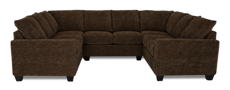 Made in Canada Customizable Sofa Lab Arc U-Shaped Sectional - Plush Chocolate