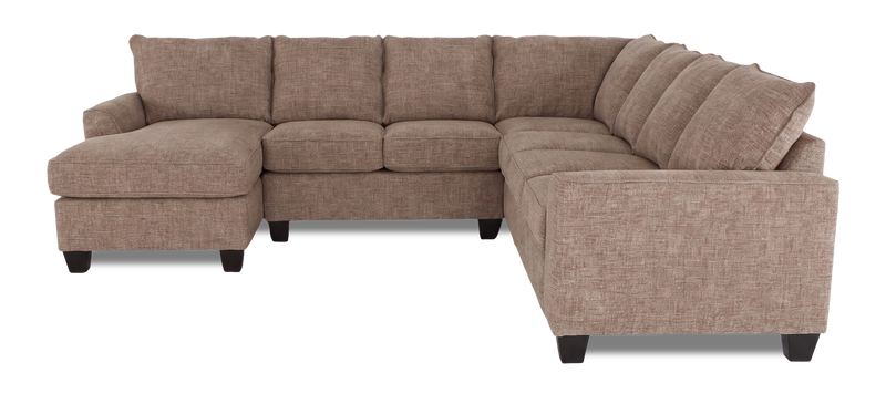 Made in Canada Customizable Sofa Lab Arc 4-Piece Left-Facing Sectional with Chaise - Chenille Praline