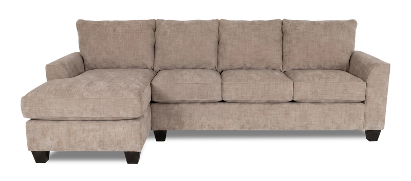 Made in Canada Customizable Sofa Lab Arc Fabric Left-Facing Sofabed Sectional - Chenille Praline