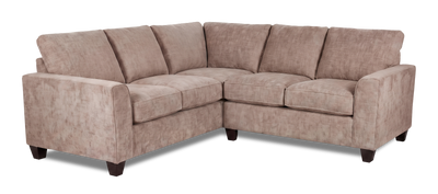 Made in Canada Customizable Sofa Lab Arc 2-Piece Fabric Sectional - Chenille Praline | Sofa sectionnel 2 pièces personnalisable Arc de Sofa Lab fabriqué au Canada en tissu - Chenille Praline