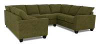 Made in Canada Customizable Sofa Lab Arc U-Shaped Sectional - Chenille Moss