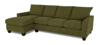 Made in Canada Customizable Sofa Lab Arc Fabric Left-Facing Sofabed Sectional - Chenille Moss