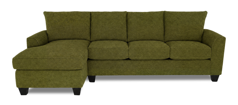 Made in Canada Customizable Sofa Lab Arc Fabric Left-Facing Sofabed Sectional - Chenille Moss