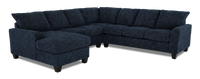 Made in Canada Customizable Sofa Lab Arc 4-Piece Left-Facing Sectional with Chaise - Chenille Pacific 