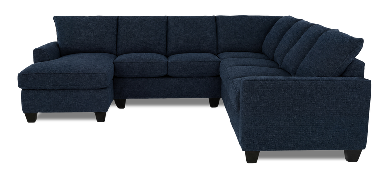 Made in Canada Customizable Sofa Lab Arc 4-Piece Left-Facing Sectional with Chaise - Chenille Pacific