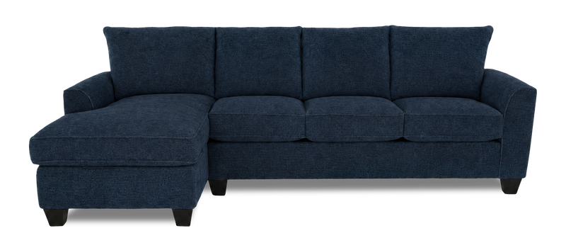 Made in Canada Customizable Sofa Lab Arc Fabric Left-Facing Sofabed Sectional - Chenille Pacific