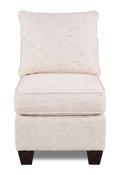 Made in Canada Customizable Sofa Lab Arc 46\" Fabric Armless Chair – Chenille White