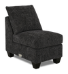 Made in Canada Customizable Sofa Lab Arc 46\" Fabric Armless Chair – Plush Charcoal 